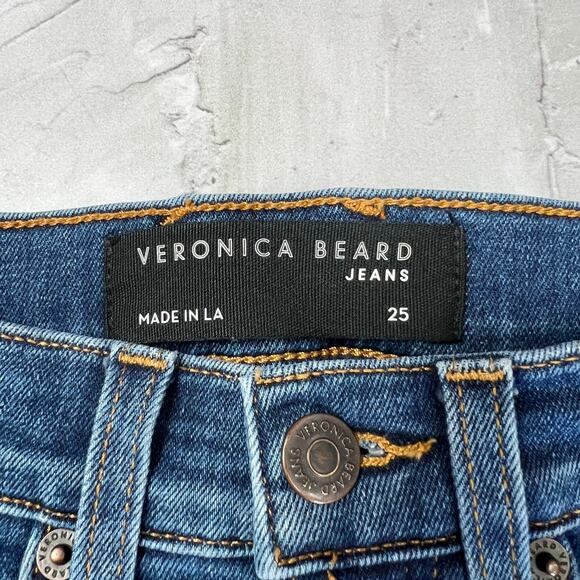 Veronica Beard Carly Kick Flare Kick Flare High Rise Jean SIZE 25 Bright Blue LA - Picture 3 of 11